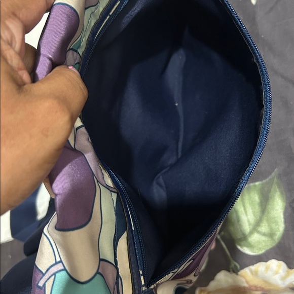 Coach Kyra Daisy Scarf Nylon Signature Crossbody bag in turquoise, purple - Picture 3 of 8